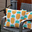 Gardenwize Pair of Outdoor Garden Sofa Chair Furniture Scatter Cushions- Pineapple