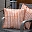 Gardenwize Pair of Outdoor Garden Sofa Chair Furniture Scatter Cushions- Terracota Fern