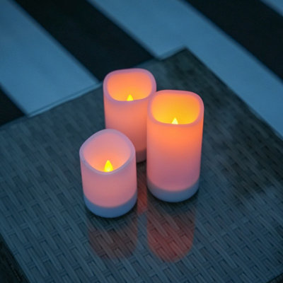 Gardenwize Solar LED Candle Set (3 Piece Set)