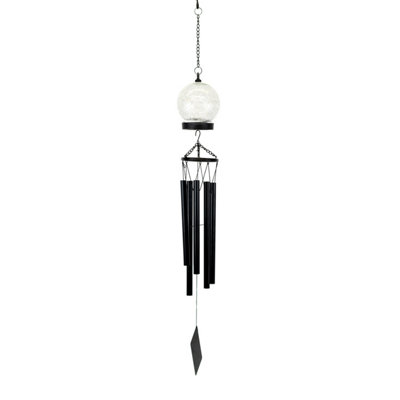 Gardenwize Solar LED Crackle With Wind Chime