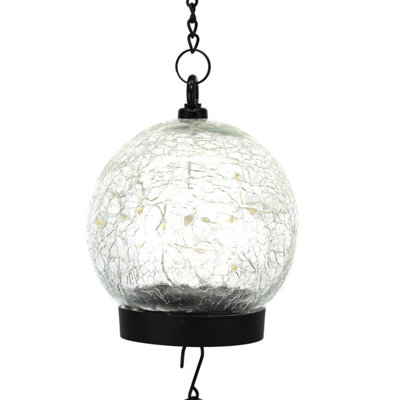 Gardenwize Solar LED Crackle With Wind Chime