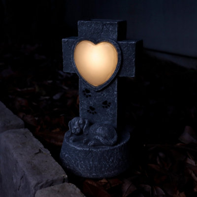 Dog memorial solar hot sale light