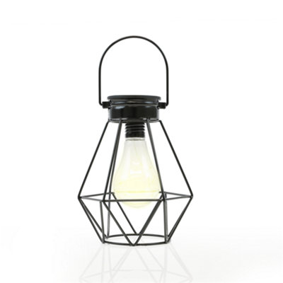 Gardenwize Solar Powered LED Metal Garden Hanging Lantern Decorative Garden Lantern Basket