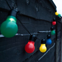 Gardenwize Solar Powered Tropical Globe String Lights Fence Wall Decking Patio Christmas Lights