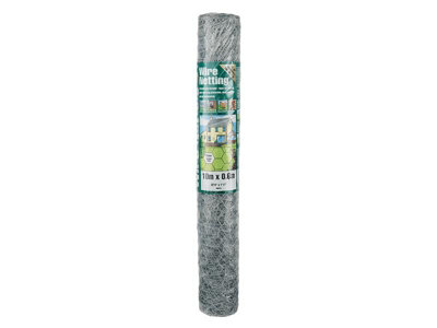 Gardman 50040 Galvanised Wire Netting 25mm Hexagon, 10 x 0.6m GDM50040