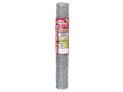 Gardman 50060 Galvanised Wire Netting 50mm Hexagon, 10 x 0.9m GDM50060