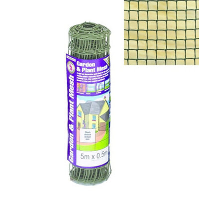 Gardman 50mm Garden Plant Mesh Fence Green Plant Support 69030 0.5m x 5m