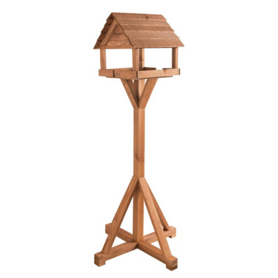 Gardman Belton 145cm FSC Timber Pedestal Bird Table for Small Gardens