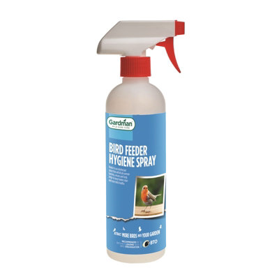 Gardman Bird Feeder Cleaning Anti Bac Spray 500ml and Long Handle Cleaner Brush