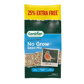 Gardman No Grow Wild Bird Seed Mix - 2kg + 25% extra free