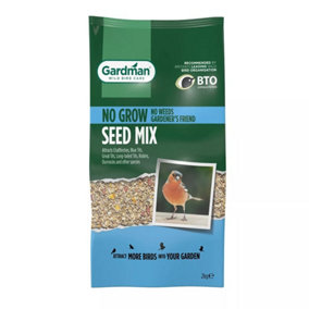 Gardman No Grow Wild Bird Seed Mix - 2kg