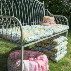 Gargano Lemon Outdoor Garden Furniture Bench Seat Pad, Bench Cushion