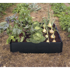 Garland Black Raised Vegetable Grow Bed 97.5cm x 97.5cm x 25cm G94