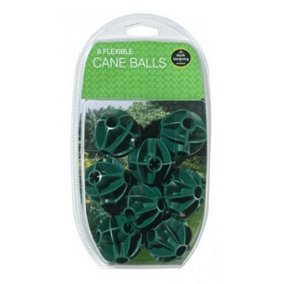 Garland Flexible Gardening Cane Balls (Pack Of 8) Green (13.5cm)