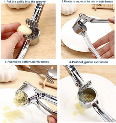Garlic Press Crusher Squeezer Masher Kitchen Mincer Tool Hand Presser Grinder
