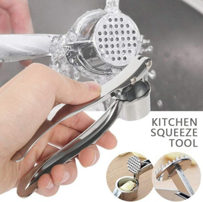 Garlic Press Crusher Squeezer Masher Kitchen Mincer Tool Hand Presser Grinder