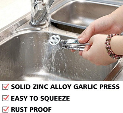 Garlic Press Crusher Squeezer Masher Kitchen Mincer Tool Hand Presser Grinder