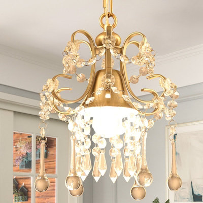 Garwarm 1 Light Dimmable Crystal Empire Chandelier