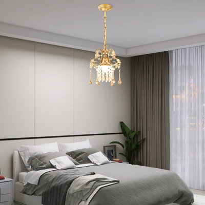 Garwarm 1 Light Dimmable Crystal Empire Chandelier