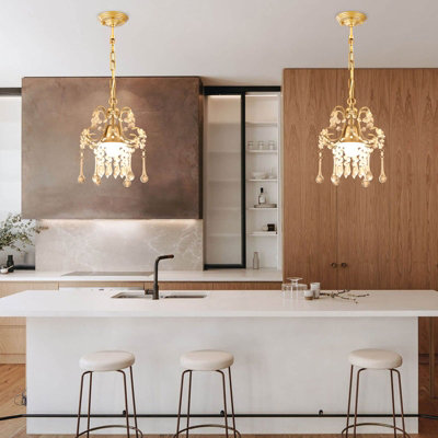 Garwarm 1 Light Dimmable Crystal Empire Chandelier