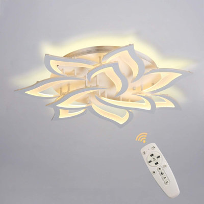 Garwarm 10-Head LED Dimmable Petal Ceiling Light with Remote