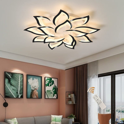 Garwarm 14 Petals Acrylic Ceiling Light Flush Mount Ceiling Chandelier Lighting