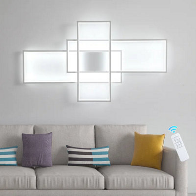 Garwarm 3 - Light White 90cm Aluminum LED Dimmable Flush Mounted Sconce ceiling light for living room bedroom