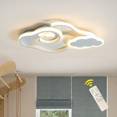 Garwarm 42W Modern LED Ceiling Light White Dimmable Cloud Acrylic ...