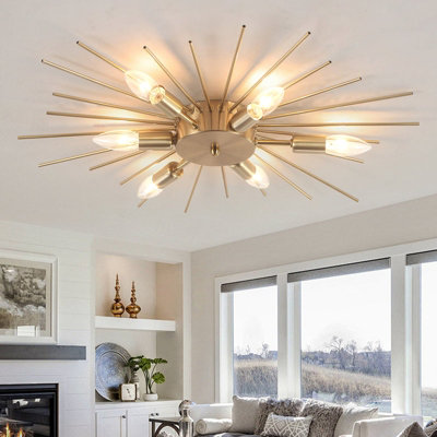 Garwarm 6 Light 60cm Dimmable Flush Mount