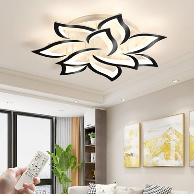 Garwarm 72W Flower Ceiling Light, Flush Mount for Living Room