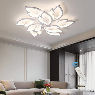 Garwarm 9-Head LED Ceiling Light Dimmable Flower Shape Flush Mount Ceiling Lamp