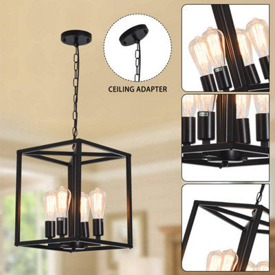 Pendant Lights - Black Light Ceiling Farmhouse Light Fixtures Hanging