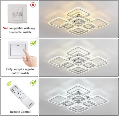 Garwarm Ceiling Lights Living Room Acrylic Flush Mount Led Ceiling ...