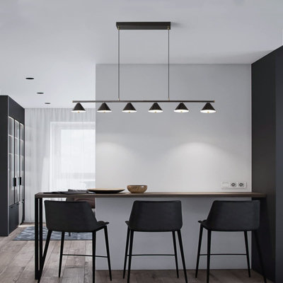 Garwarm Dimmable Black LED Pendant Light with Remote Control