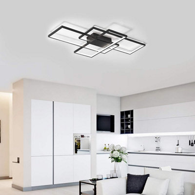 Garwarm Dimmable LED Ceiling Light, Modern Ceiling Lamps with Remote ...
