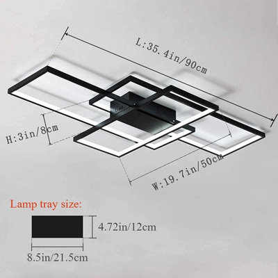 Garwarm Dimmable LED Ceiling Light, Modern Ceiling Lamps with Remote ...