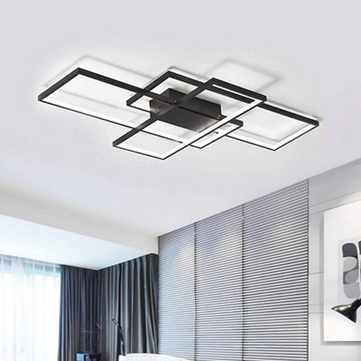 Garwarm  LED Ceiling Lamps, 50W Acrylic Chandelier Fixture for Living Dining Room Kitchen