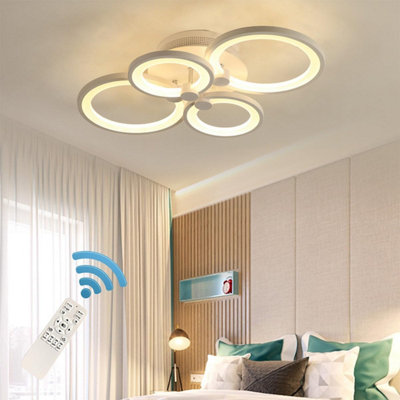 Garwarm LED Ceiling Light Dimmable Flush Mount Metal Acrylic for Living ...