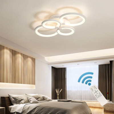 Garwarm LED Ceiling Light Dimmable Flush Mount Metal Acrylic for Living ...