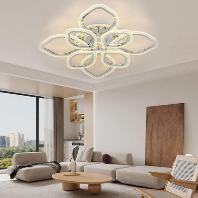 Garwarm LED Leaf Ceiling Light Chandeliers with Remote for Lounge ...