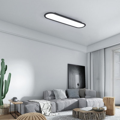 Garwarm Modern Linear Ceiling Light Acrylic LED Ceiling Lamp, 39W