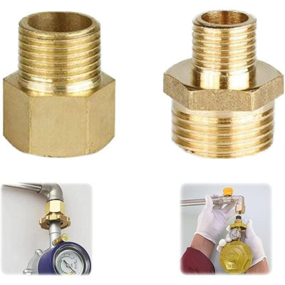 Gas adapter gas bottle connection adapter 1/2 to 1/4 3/4 connection ...