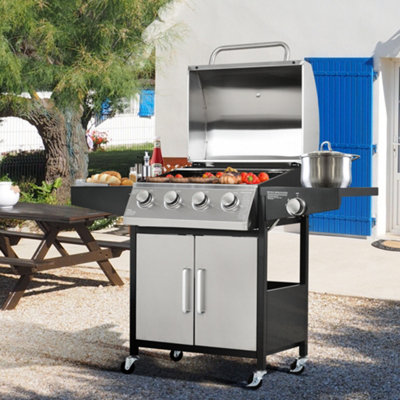 Cast iron 2024 burner bbq