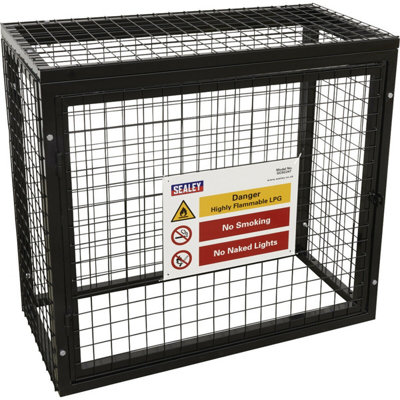 Gas Cylinder Storage Cage - 2x 47KG Canisters - Outdoor Propane Safety Security Box