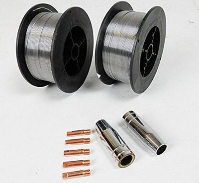 Gasless Mig Welding Wire 2 shrouds and 5 torch Tips