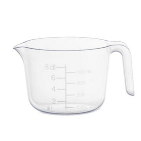 GastroMax Clear Transparent Food Mixing Bowl with an Easy-to-Pour Spout 0.8 L