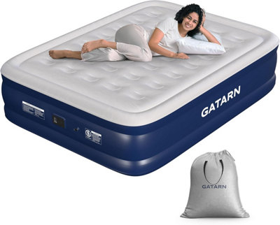 GATARN King Size Air Bed with Built-in Electric Pump For Guest, Camping & Home Use  - 203x152x46cm