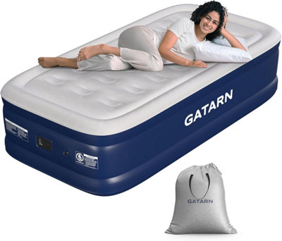 GATARN Single Size Air Bed with Built-in Electric Pump For Guest, Camping & Home Use  - 191x99x46cm