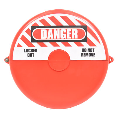 Gate Valve Lockout 254 - 355mm Red Hinged With Hollow Centre