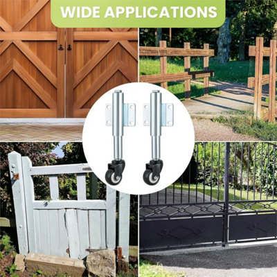 Gate Wheel Spring Loaded Garden Galvanised Heavy Duty Sliding Caster ...
